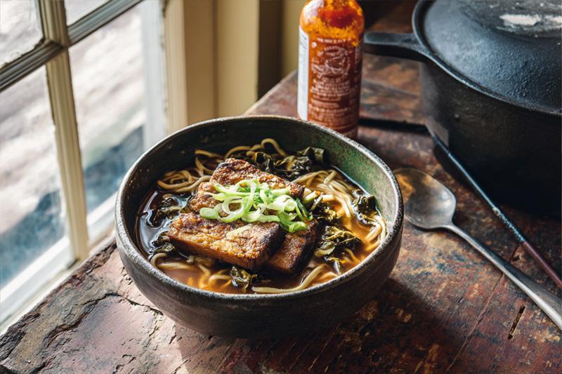 Smoked Tofu Collard Ramen
