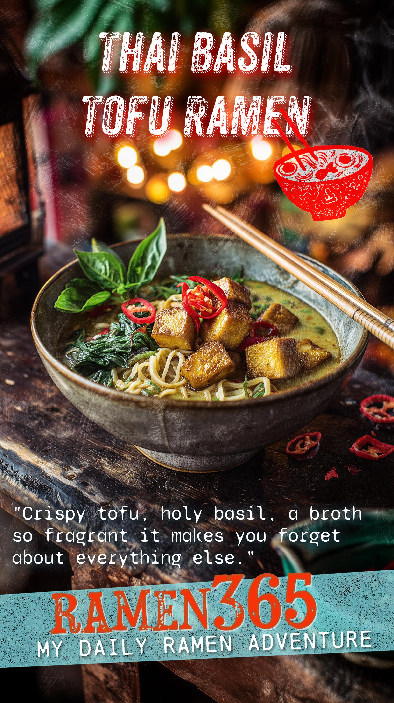 Thai Basil Tofu Ramen
